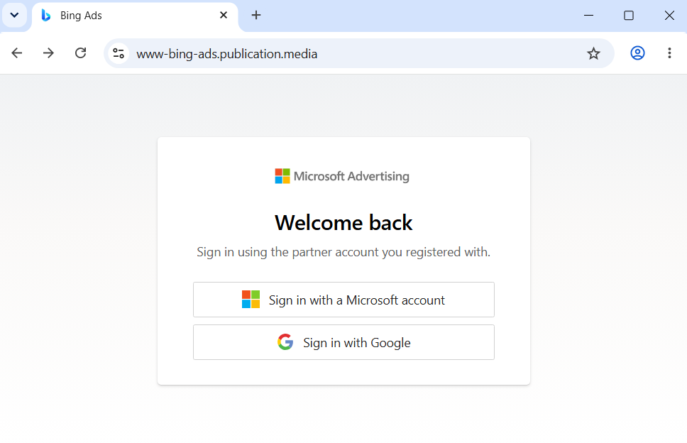 Phishing page